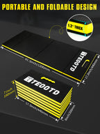 1.2" Extra Thick Foldable Mechanic Kneeling Pad with Handle & Storage Belt, 5 Fold Multi-Use Comfortable EVA Foam Cushion Mat for Workshop,Repairing,Gardening,Yardwork,Camping,Fitness,47.3x17.3x1.2"