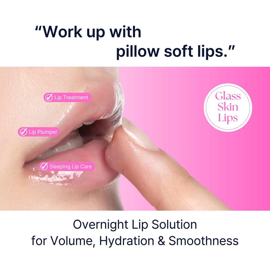 Perfect Sleep Lip Collagen 0.50fl.oz, Intensive Collagen Lip Sleeping Mask Infused with Peptides, Rice Protein & Willow Bark Extract for Overnight Plumping, Repairing & Smoothing, Korean Lip Treatment