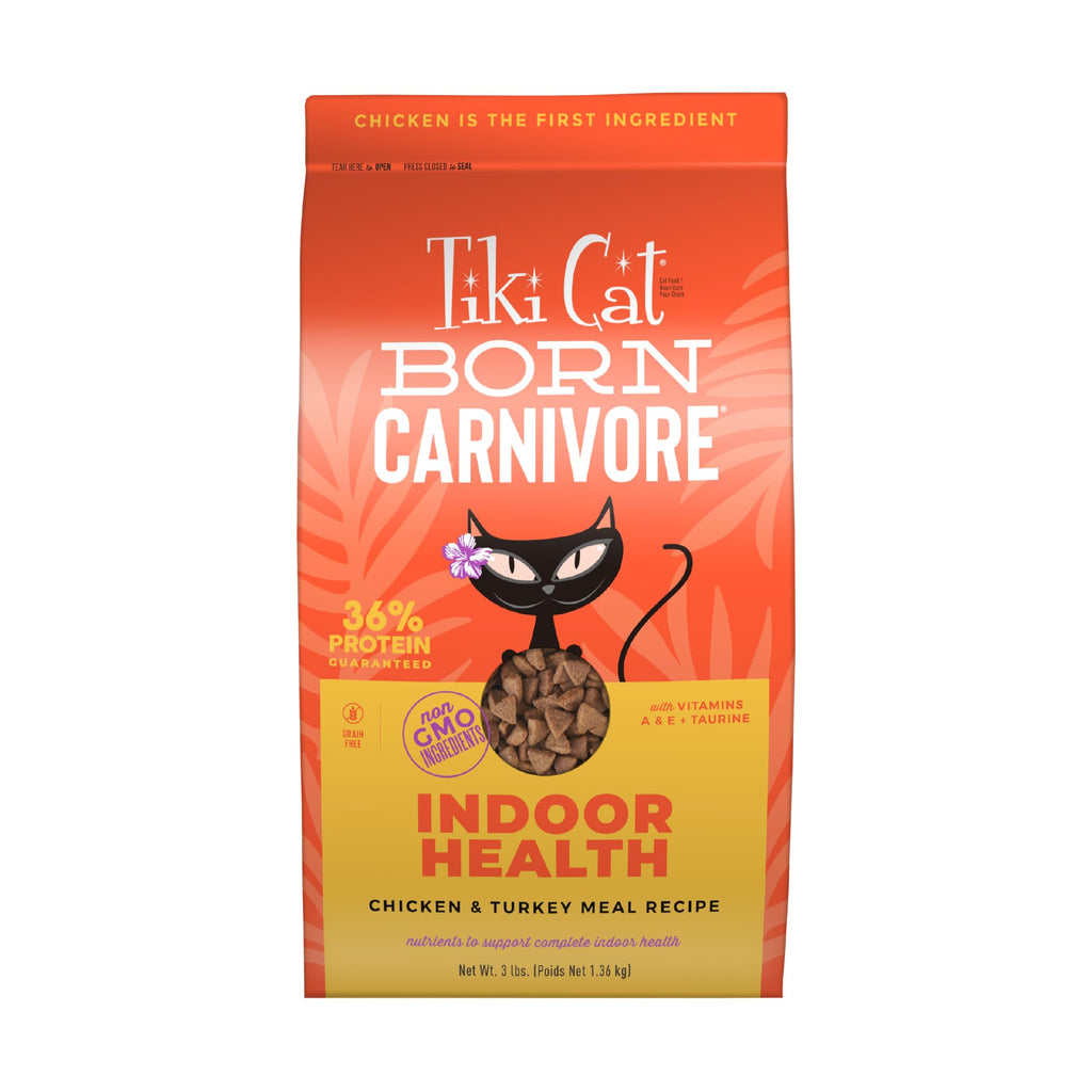Tiki Cat Born Carnivore Dry Cat Food, Chicken & Turkey Meal, 3 lb Bag