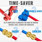 SUNGATOR 20-Pack Push Coupling Plumbing Fittings Set, Brass