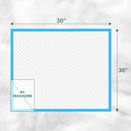 SOFYFINE 50 Count Bed Pads with Adhesive Strip 30"x36" Thicken Elderly Adults Incontinence Underpads Disposable, Heavy Duty Absorbent Chucks Waterproof, XL Extra Large Puppy Pee Training Pad