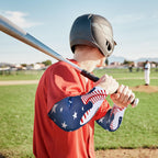 Shyyween 6 Pair Ice Cream Drip Baseball Arm Sleeve Youth American Flag Compression Arm Sleeve Red White and Blue Sport Gift