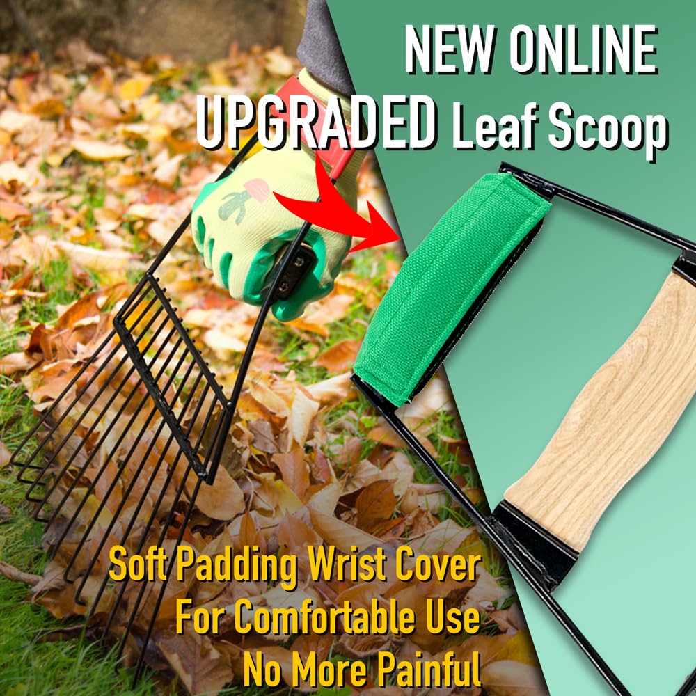 Altdorff Steel Leaf Scoops, Hand Rakes for Picking Up Leaves, Sturdy Garden Large Leaf Grabber Leaf Rake for Picking up Leaves, Collect Garbage and More