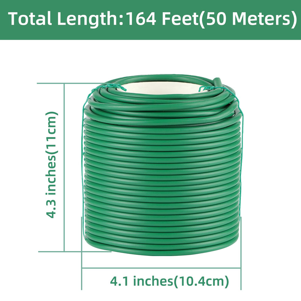 QenFree Soft Plant Ties, 164ft Garden Wire, 3.5mm Flexible Garden Ties for Climbing Plants, Tomato, Vines Plant, Flowers, Roses Plant Support