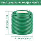 QenFree Soft Plant Ties, 164ft Garden Wire, 3.5mm Flexible Garden Ties for Climbing Plants, Tomato, Vines Plant, Flowers, Roses Plant Support