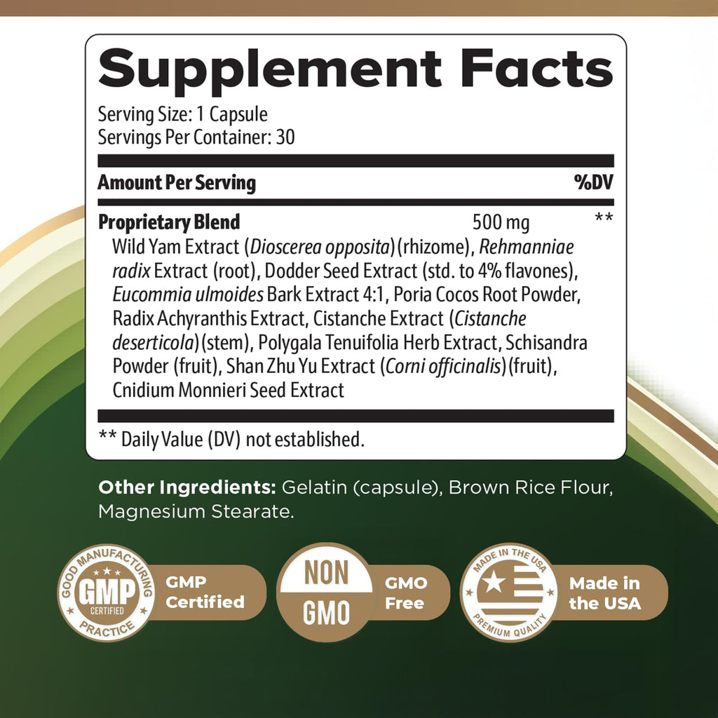 DigestiStart – Wild Yam, Poria Cocos & Bacopa – 30 Ct, 1 Month Supply