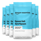 Amazon Essentials Epsom Salt Soak, Magnesium Sulfate USP, 3 Pound, 6-Pack (Previously Amazon Basics)
