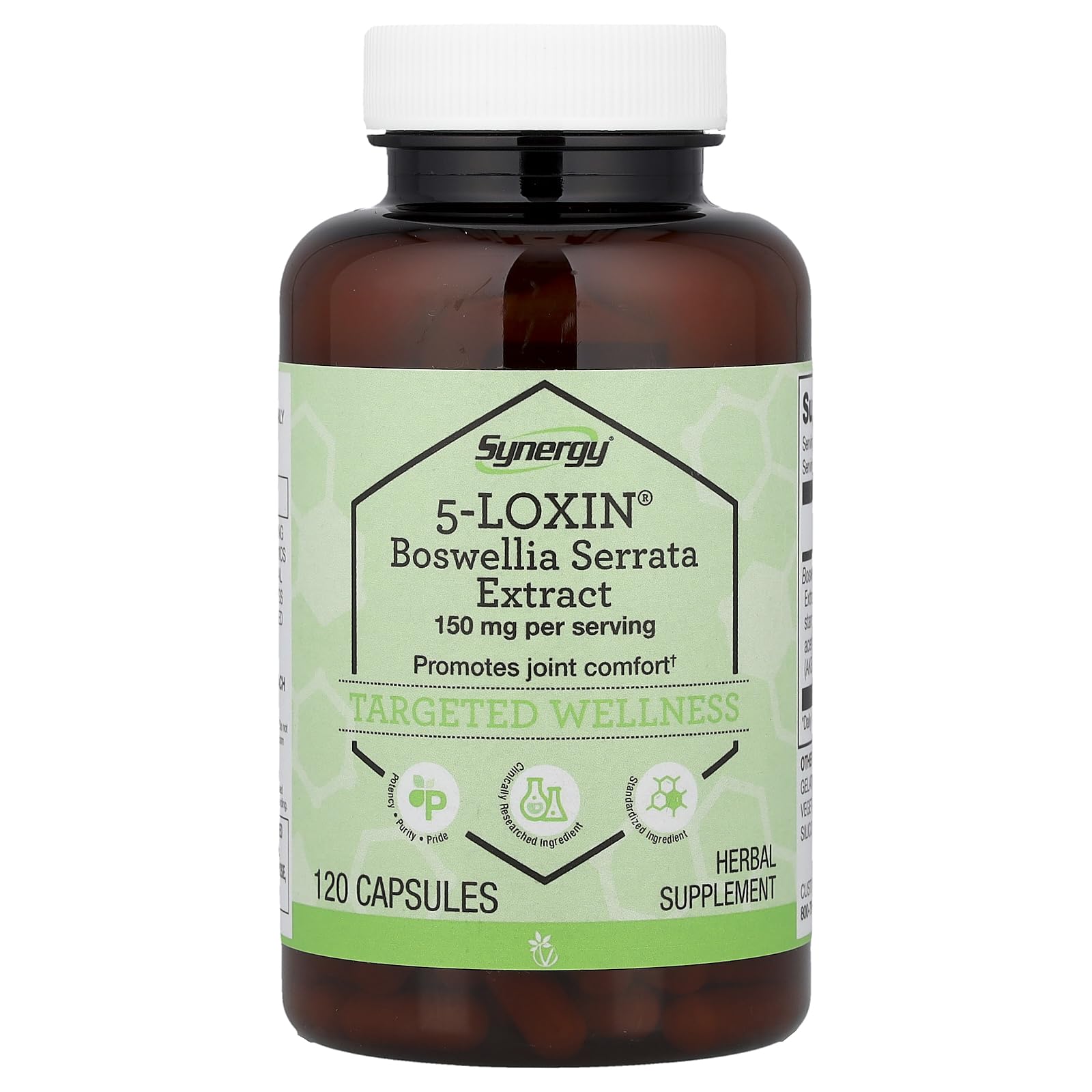 Vitacost Synergy®, 5-Loxin®, Boswellia Serrata Extract, 120 Capsules (75 mg per Capsule)