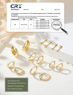 TURANDOSS Hypoallergenic Gold Hoop Earring Sets for Women Girls No Tarnish