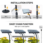 Orchbloom Tabletop Grow Lights for Indoor Plants 25 Watt, Bright Natural Sunlight Full Spectrum Plant Growing Lamps for Houseplants & Bonsai, 4/8/12/16/20H Timer Plant Light Auto On/Off Everyday