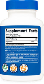Nutricost Pregnenolone 100mg, 120 Capsules - Non-GMO, Gluten Free, Vegetarian Capsules