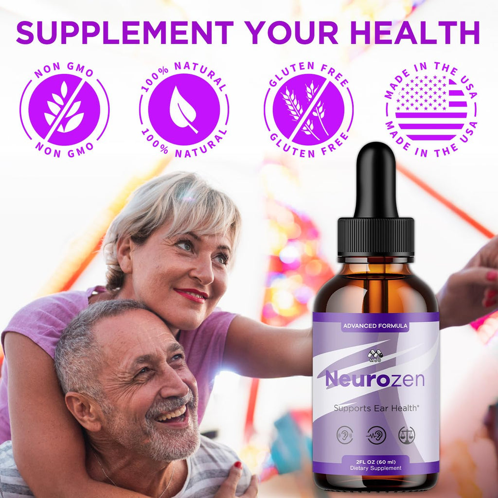 (3 Pack) Neurozen Drops, Official NeurozenDrops Hearing Support Liquid Supplement with All Natural Ingredients, Advanced Ear & Hearing Wellness Support with Multivitamins for Women & Men (90 Servings)