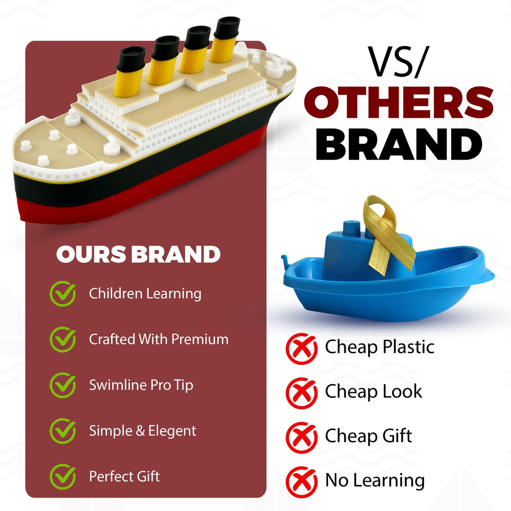 The Original 6 inch Floating Titanic Bath Toy from Tubtastic with free large Iceberg. Bath toy, Pool toy, RMS Titanic.
