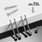 SG TZH #8 x 1/2" Self Drilling Screws (1212Pcs) 4lbs Hex Washer Head 410 Stainless Steel Self Tapping Screws for Metal Sheet Metal Screws with Hex Socket Included