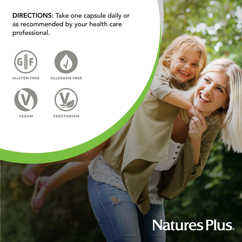 NaturesPlus Herbal Actives Chasteberry - 60 Capsules - Supports Menstrual Well-Being and Reproductive Health - Vegan, Gluten Free - 60 Servings