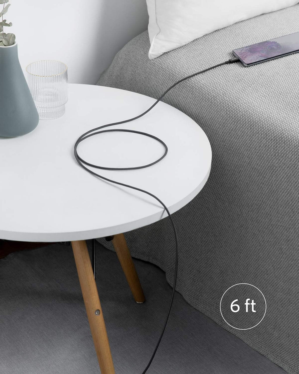 Anker USB C to USB C Cable, 60W Fast Charging Cable (5-Pack, 6 ft, Black)