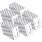 BESTTEN 50 Pack 1 Gang Screwless Decorator Wall Plate, USWP6 Gloss Snow White, Decorative Outlet Cover, Decor Light Switch Face Plate, H4.69” x W2.91”