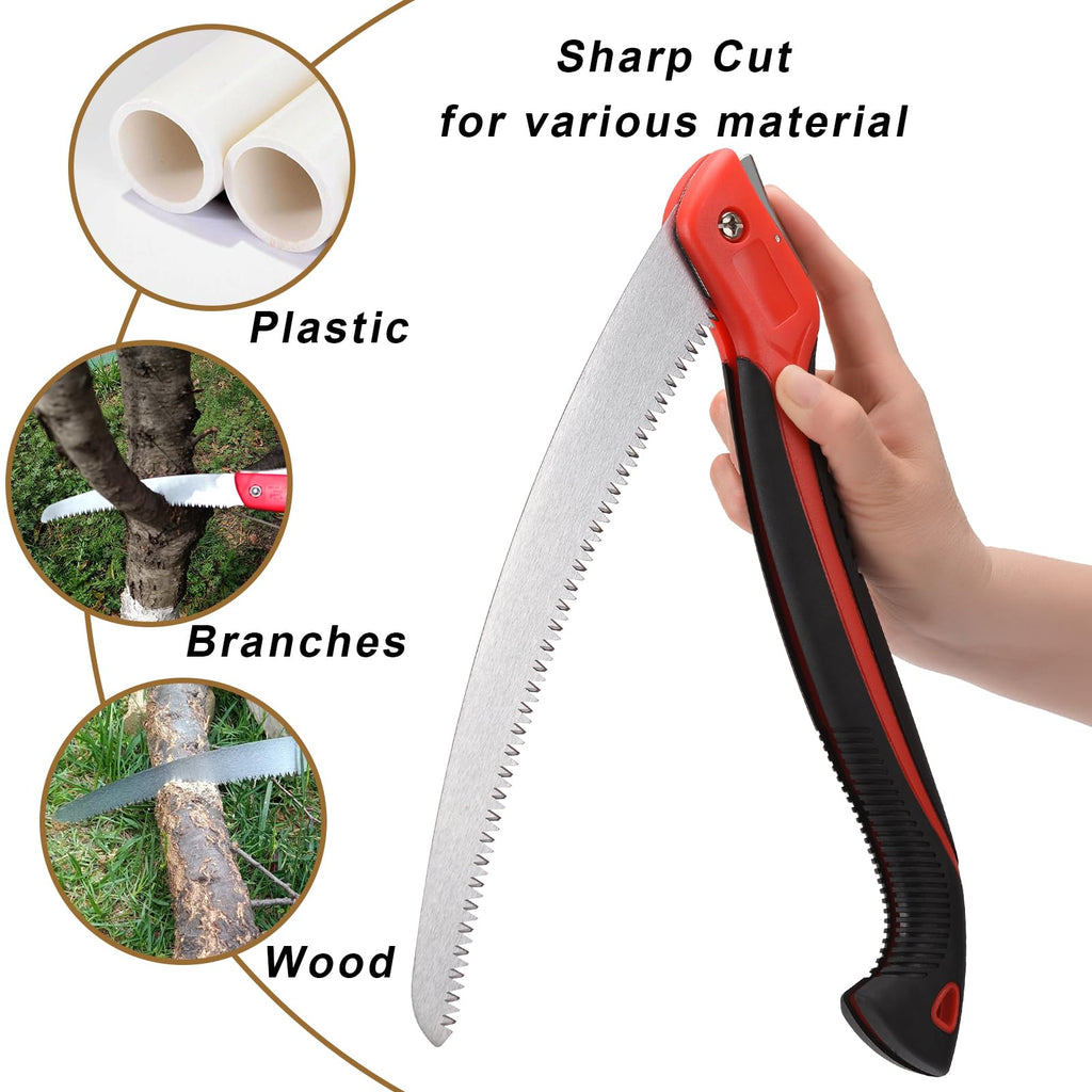 WEIMELTOY 12 Inch Pruning Saw Heavy Duty Folding Saw Camping Saw SK5 Blade
