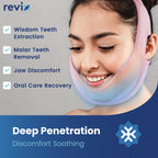 REVIX Wisdom Tooth Ice Pack Wrap with 3D Sewing Design Face Ice Wrap for Jaw, TMJ, Oral Discomfort, Teeth Removal and Dental Implants, Super Snug Fit with 4 Hot Cold Packs Reusable, Pink