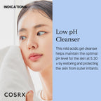 COSRX Low pH Good Morning Gel Cleanser (13.52fl.oz/400ml), BHA Face Wash, Daily Mild Face Cleanser for Sensitive Skin, PH Balancing, Korean Skin Care, Korean Face Wash, Korean Body Wash