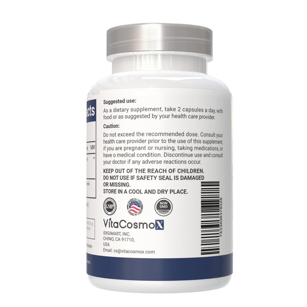 VitaCosmoX Phosphatidylserine, 500mg, 240 Veggie Capsules 100% Vegetarian, Non-GMO & Gluten Free - 2 Packs