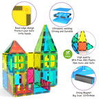 Jasonwell Magnetic Tiles Kids Magnetic Blocks 60PCS Building Sets 3D Magnet Tile Building Blocks Toy Construction Educational STEM Toys Gifts for Toddlers Boys Girls 3 4 5 6 7 8 9 10 + Year Old