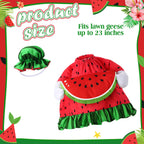 Sanwuta Summer Goose Outfit for 23" Porch Goose Costume with Hat,Watermelon