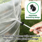 2 Pack Garden Netting for 8x4FT Raised Beds, Ultra-Fine Mesh Plant Covers with Drawstring, Bird, Pest & Small Animal Barrier for Vegetables, Fruits & Flowers