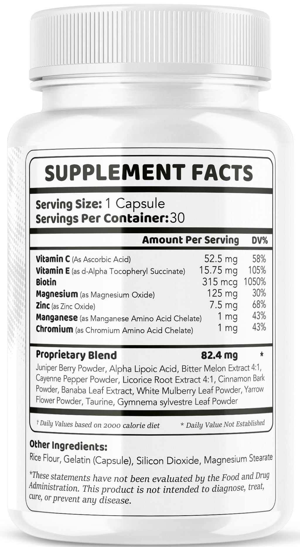 Gluco Renu Capsules - Official Gluco Renu, GlucoRenu Supplement, Natural Support GlucoRenu, Gluco Renu Premium Formula, 30 Capsules for 1 Month