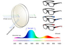 JOON-joon Reading Glasses Men 4 Pairs Ultra Light TR90 Sports Style Blue Light Blocking Readers+2.0
