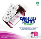 1 Body Hair Skin & Nails with Biotin, Vegan Vitamins, 3 Pack