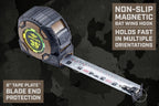 Spec Ops Tools Elite Series Tape Measure for Measuring & Layout, 1 1/4" Double-Sided Blade, Heavy Duty Military-Grade Composite Case, 35 Foot Magnetic + Fractional