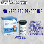 GlucoNavii Blood Glucose Test Strips, 100 Count – Blood Sugar Test Kit Replacement for GlucoNavii Glucometer – No Re-Coding – Fast 5-Second Results – Accurate Blood Sugar Test Strips – Long Expiry