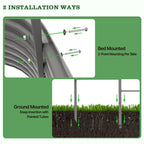 Anleolife 5.2x6ft Galvanized Vertical Panel Trellis, Raised Beds and Vines