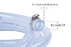 JUNZHIDA High Pressure Braided Clear Flexible PVC Tubing 1/2" ID,98ft