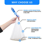 100 Bedside Commode Liners Bags for Commode Toilet - Leak Proof & Odorless Potty Liners for Portable Potty Chair Liners - Potty Bags for Portable Toilet Bag - Bedside Toilet Liners Disposable Adult