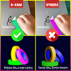D-Xam 6-Pack Neon Gaffer Tape - 0.6 or 1 inch UV Blacklight Reactive Glow in The Dark Tape, Best for Parties, Dance Floors, Theaters & DIY Projects - 6 Vibrant Colors (1 inch x 15 feet)