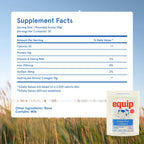Equip Foods Grass Fed Collagen Powder | Hydrolyzed Bovine Collagen Peptides with Amino Acids | Prime Beef Collagen for Healthy Joints, Skin & Nails | Non-GMO, Paleo Friendly | 30 Servings, Unflavored