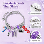 CelyBoutique ARMY-Inspired Stainless Steel Bracelet Adjustable Lobster Clasp Chain K pop Fan Jewelry Friendship & Motivational Gift for Women