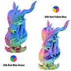 OVV3D 3D Printer Filament Bundle, PLA Filament 1.75mm+ /- 0.02mm, 4 Pack of Dual Color & Tri Color PLA Filament Coextrusion Silk PLA, Rainbow PLA Filament 3D Printing Filament, 4 Spool X 200g