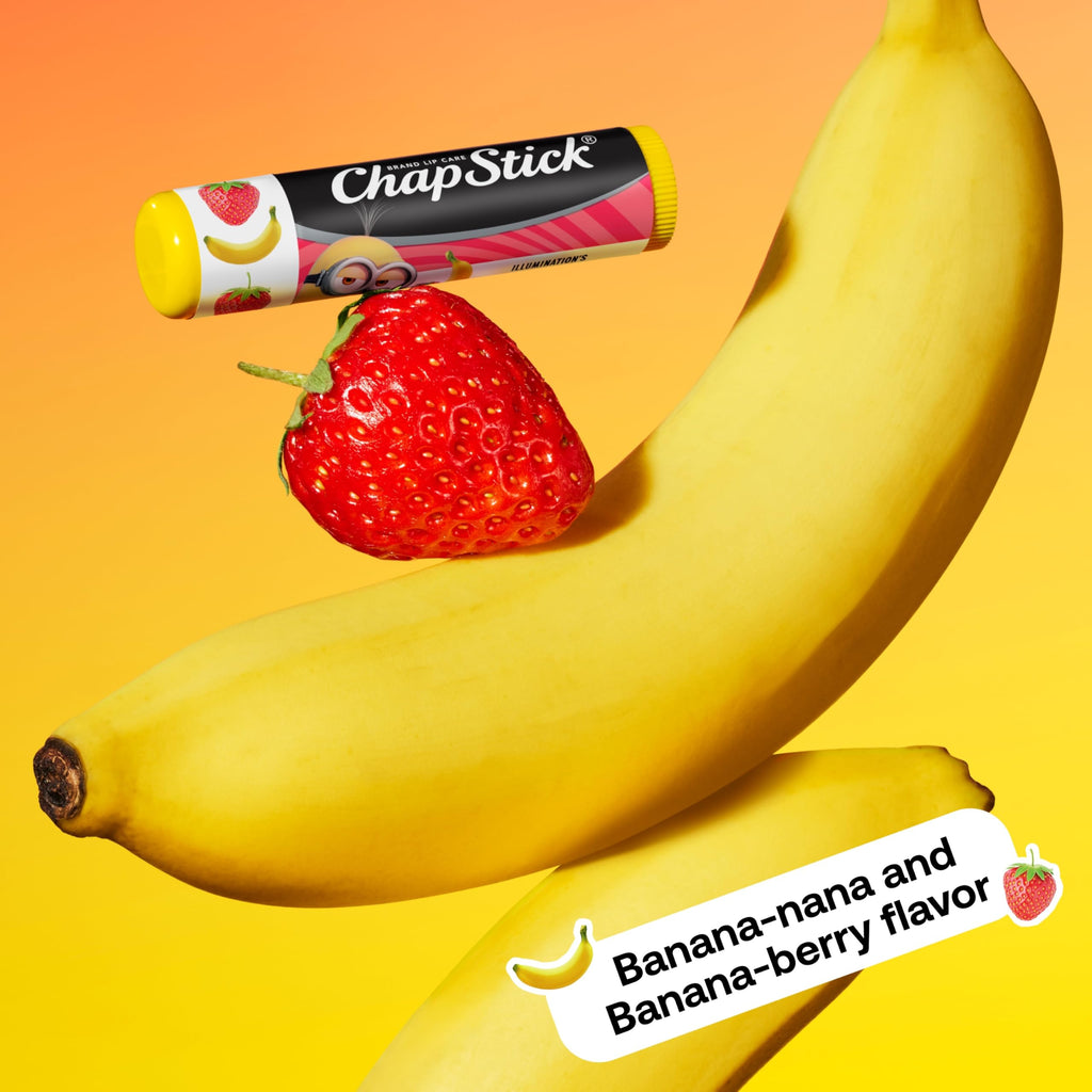 ChapStick Lip Balm, Minions Banana Variety Pack (12 Sticks), Party Favors for Kids, 0.15 Oz Ea