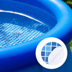 Outus 24 Pcs Vinyl Pool Patch Repair Kit Self Adhesive Pool Liner Plastic Repair Patch Pool Patches for Above Ground Pools Inflatable Boats Air Mattress Products, 4 Inch (Gradient Blue Plaid)