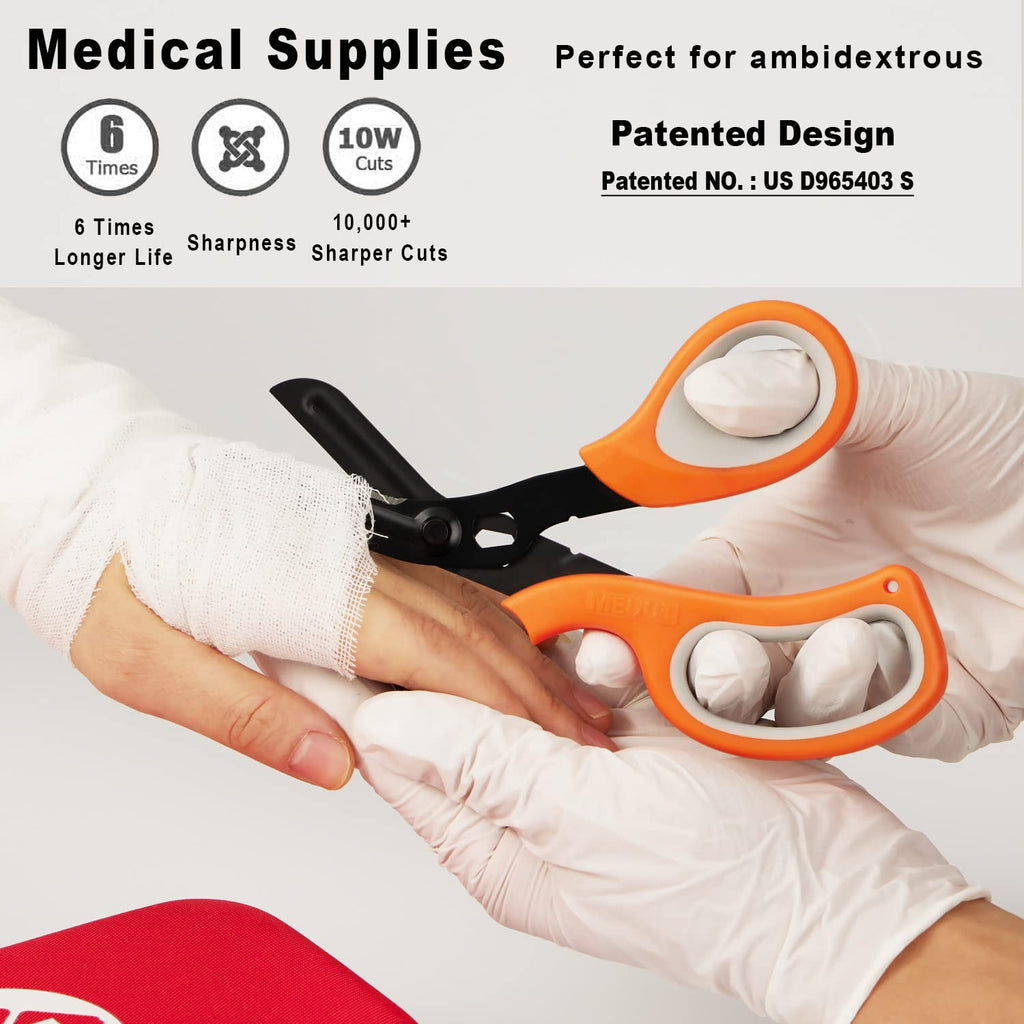 MEUUT 3 Pack Medical Scissors with Pen Lights and 4 AAA Batteries for Nurse