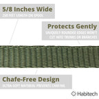 Habitech 250' Tree Tie Strap Staking and Guying Material - Made in USA - 1,800 Lbs Strength, Olive Green