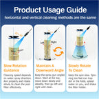Ulinlo pouly 2-in-1 Pool Filter Cleaner Stand with Vertical & Horizontal Dual-Mode, Rotatable Cleaning Tool for 3", 4", 6" Cartridges