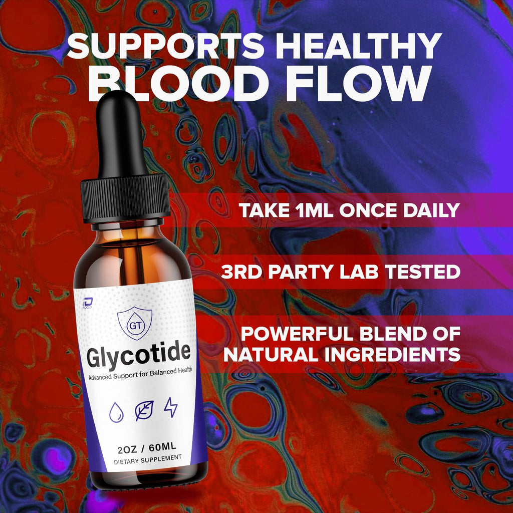Glycotide Advanced Formula – Glyco Tide Liquid Drops Natural Ingredients - 3 Bottles - 3 Month Supply
