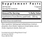 Allergy Research Group ARG Hypothalamus - Bovine Glandular Supplement - 500 mg Lyophilized Hypothalamus Tissue - Adrenal Balance & Endocrine Support - 100 Servings - 100 Vegicaps