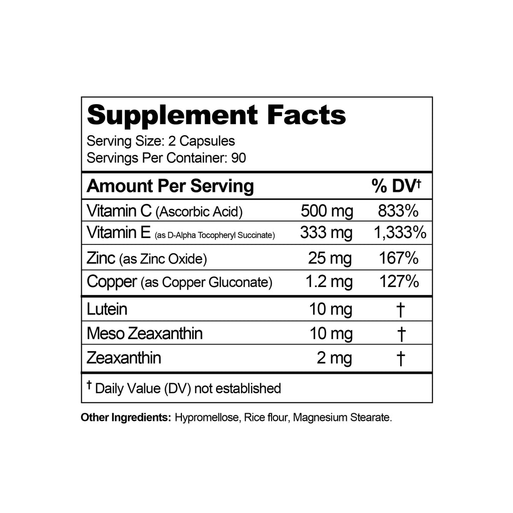 Visual Advantage® Macular Support + Meso-Z – Blue Light Eye Vitamin with Triple Antioxidants for Advanced Protection Against Digital Screens (180-Count)