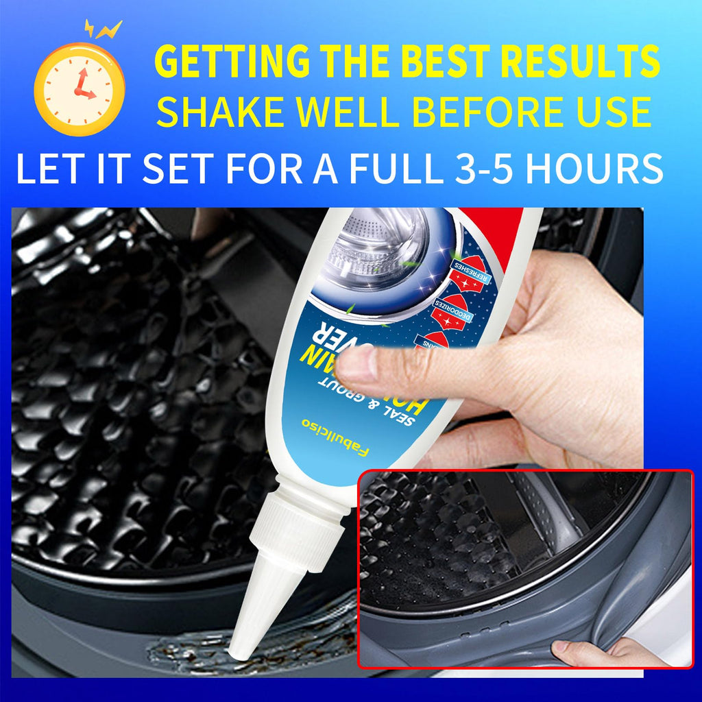 Home Stain Remover Gel – Stubborn Stain Cleaner No Harsh Scrubbing Required, Front Loader Washing Machine Seal Washing Machine Seals, Sinks & Tiles | No-Slip Formula | 8H Penetration | 16.0oz