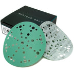 Serious Grit - 6-Inch 49-Hole 220 Grit Sanding Discs - Heavy-Duty Hook & Loop Film Discs - Sandpaper for Random Orbital Sanders - 50 Pack Box